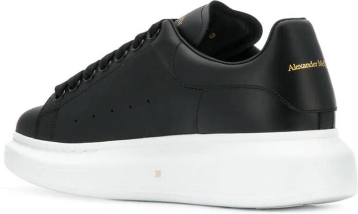 alexander mcqueen Zwarte Leren Sneakers voor Vrouwen Black Dames