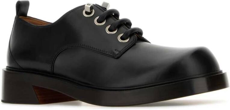 alexander mcqueen Zwarte leren veterschoenen Black Heren