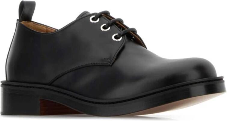 alexander mcqueen Zwarte leren veterschoenen Black Heren