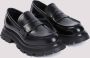 Alexander mcqueen Loafers & ballerina schoenen Black Brushed Calf Leather Loafers in zwart - Thumbnail 4