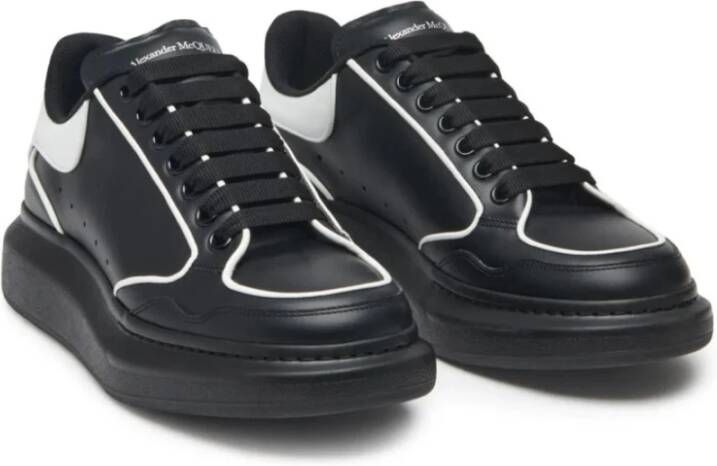 alexander mcqueen Zwarte Oversized Retro Sneakers Black Heren