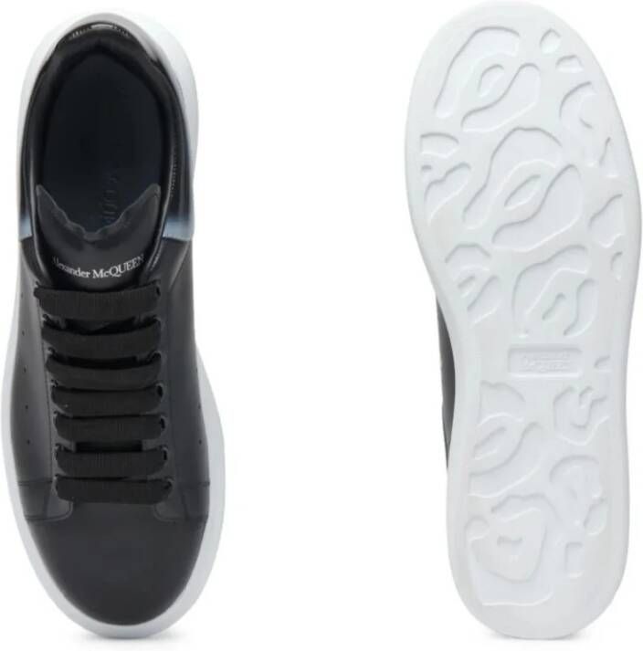 alexander mcqueen Zwarte Oversized Sneakers met Zilveren Hiel Black Heren