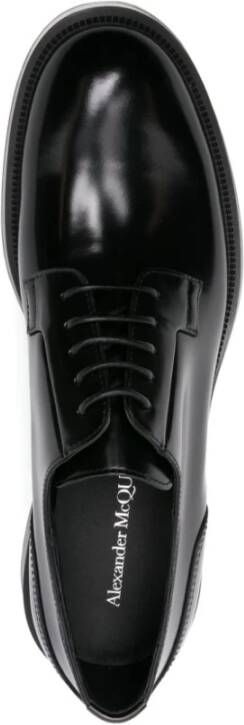 alexander mcqueen Zwarte platte schoenen klassieke stijl Black Heren