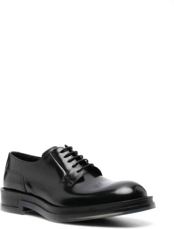 alexander mcqueen Zwarte platte schoenen klassieke stijl Black Heren