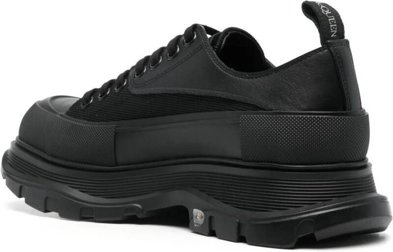 alexander mcqueen Zwarte Sneakers met Mesh Panelen Black Heren