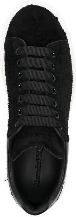 alexander mcqueen Zwarte Vetersneaker met Merkzool Black Heren