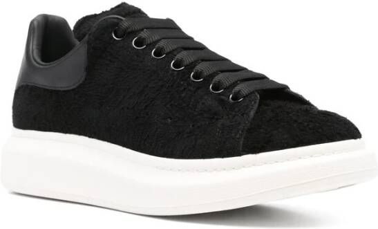 alexander mcqueen Zwarte Vetersneaker met Merkzool Black Heren