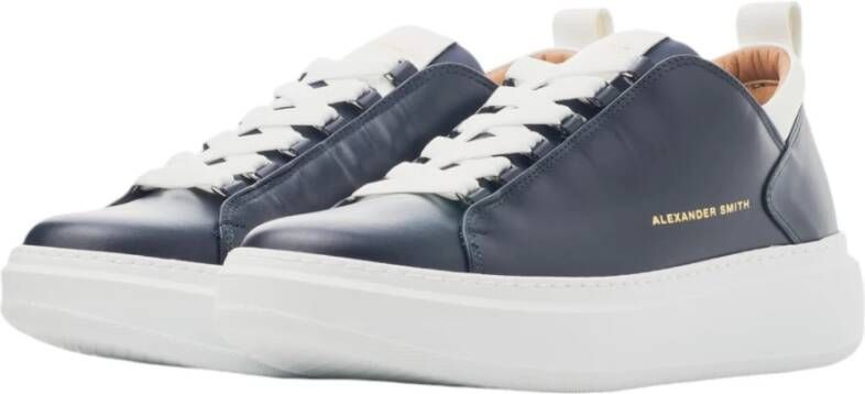 Alexander Smith Blauw Wit Wembley Man Sneaker Blue Heren