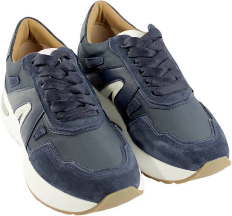 Alexander Smith Blauwe Casual Sneakers voor Mannen Blue Heren