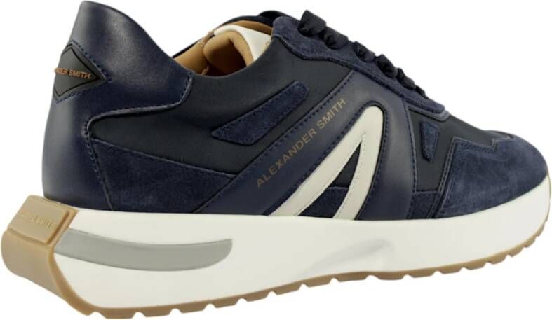 Alexander Smith Blauwe Casual Sneakers voor Mannen Blue Heren