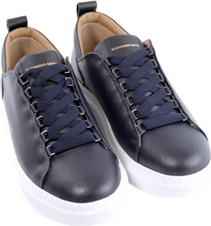 Alexander Smith Blauwe Casual Sneakers voor Mannen Blue Heren