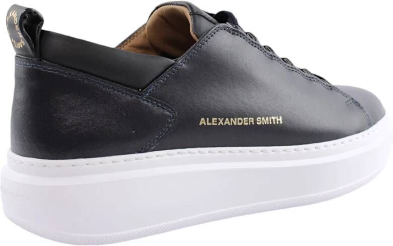 Alexander Smith Blauwe Casual Sneakers voor Mannen Blue Heren