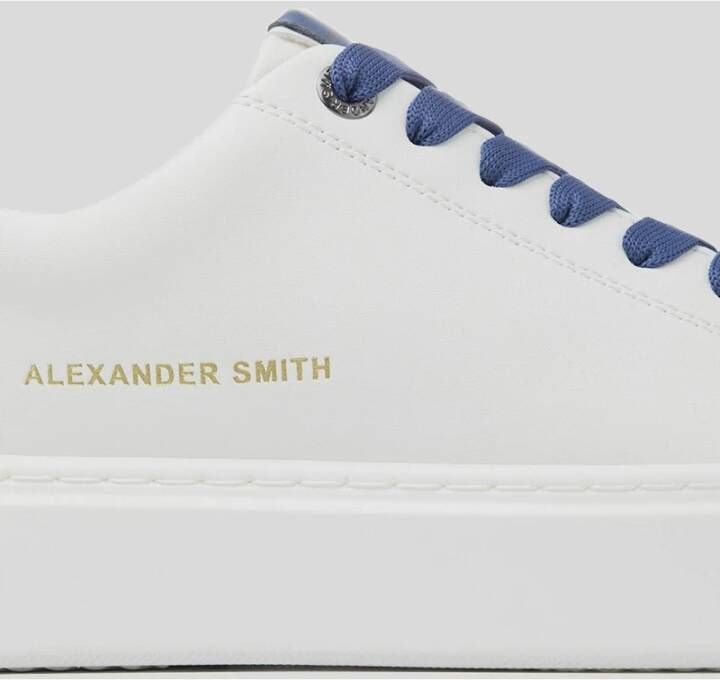 Alexander Smith Blauwe Katoenen Sneakers Alazldm 9010.Wdf White Heren