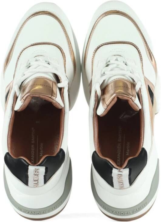 Alexander Smith Chunky Marble Sneakers met Contrast Inserts White Dames