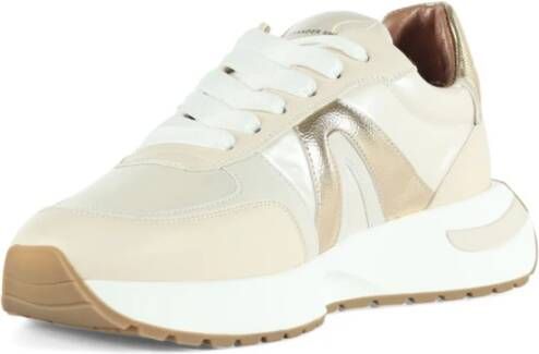 Alexander Smith Contrast Inzet Sneakers Beige Dames