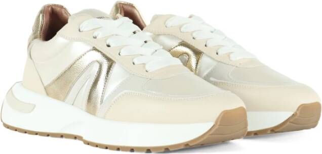 Alexander Smith Contrast Inzet Sneakers Beige Dames