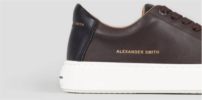 Alexander Smith Donkerbruine Stadsstijl Sneakers Brown Heren