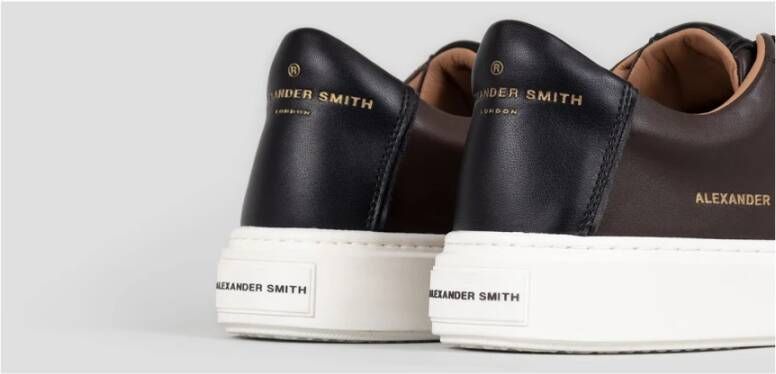 Alexander Smith Donkerbruine Stadsstijl Sneakers Brown Heren