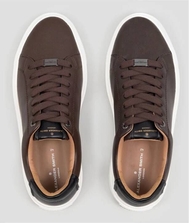 Alexander Smith Donkerbruine Stadsstijl Sneakers Brown Heren