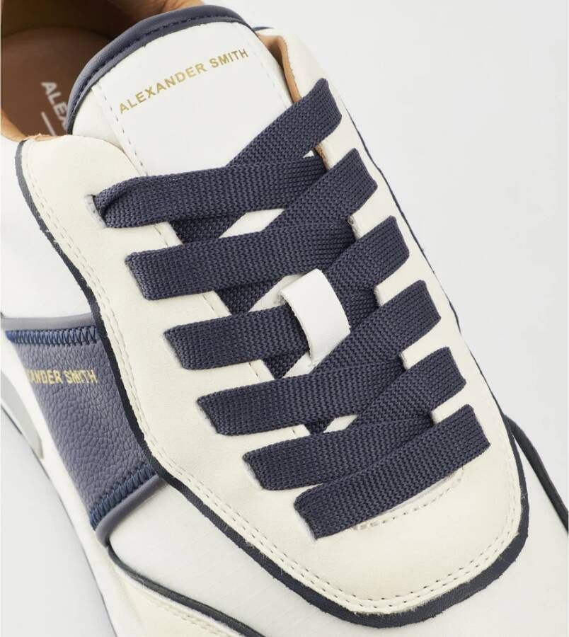 Alexander Smith Eco-Dover Wit Blauw Sneakers Multicolor Heren