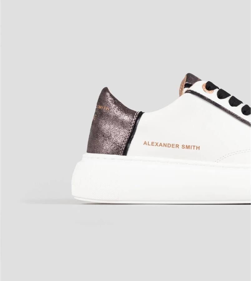 Alexander Smith Eco-Greenwich Vrouw Wit Zwart Sneakers White Dames