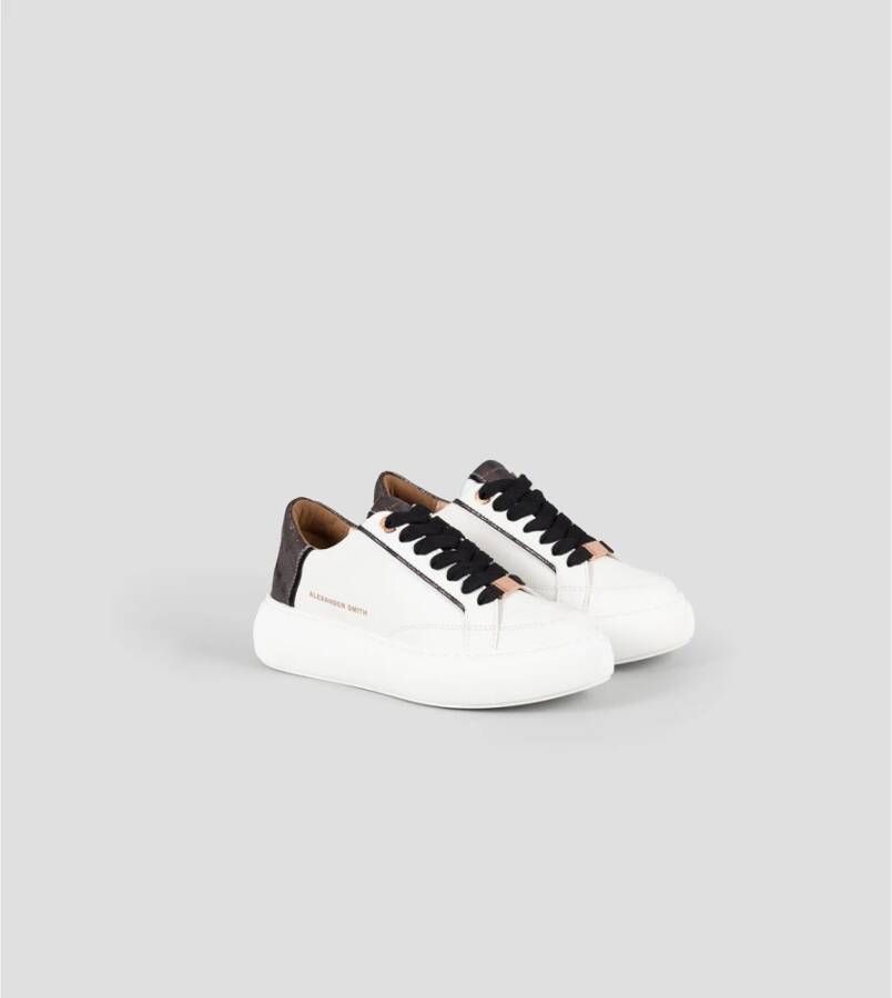 Alexander Smith Eco-Greenwich Vrouw Wit Zwart Sneakers White Dames