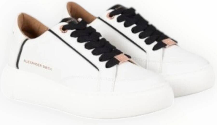 Alexander Smith Eco-Greenwich White Black Sneakers White Dames