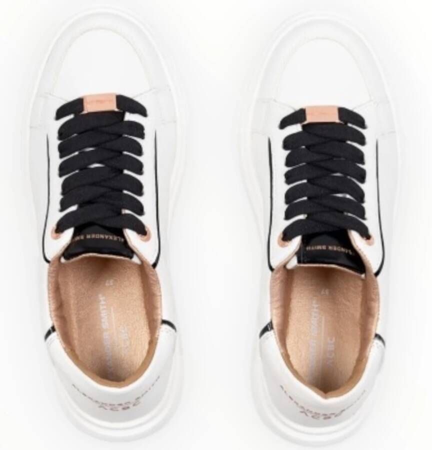 Alexander Smith Eco-Greenwich White Black Sneakers White Dames