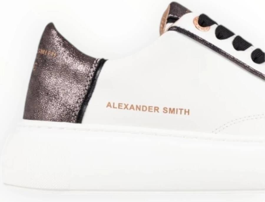 Alexander Smith Eco-Greenwich White Black Sneakers White Dames