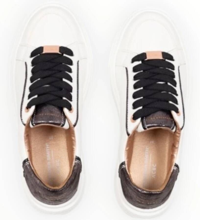 Alexander Smith Eco-Greenwich White Black Sneakers White Dames