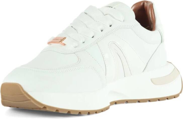 Alexander Smith Eco Leren Sneakers met Uitneembare Binnenzool White Dames