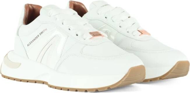 Alexander Smith Eco Leren Sneakers met Uitneembare Binnenzool White Dames