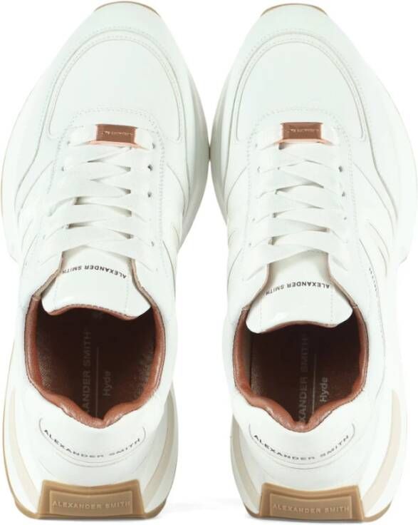 Alexander Smith Eco Leren Sneakers met Uitneembare Binnenzool White Dames