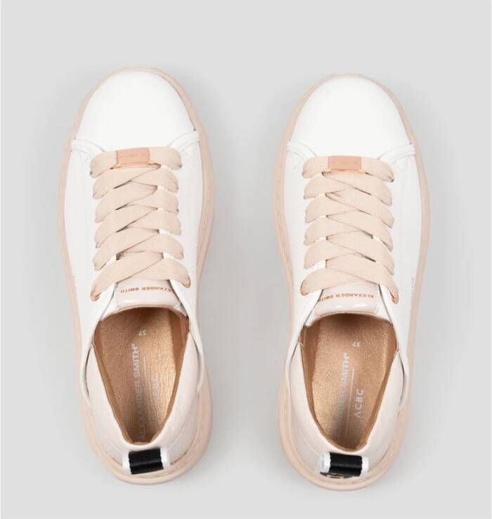 Alexander Smith Eco Wembley Wit Beige Sneakers White Dames