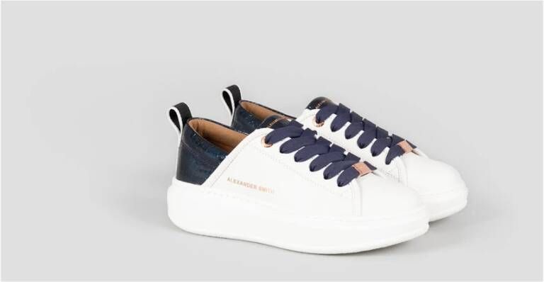 Alexander Smith Eco Wembley Wit Blauw Sneakers Multicolor Dames