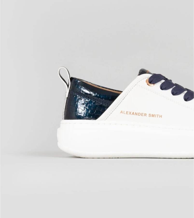 Alexander Smith Eco Wembley Wit Blauw Sneakers Multicolor Dames