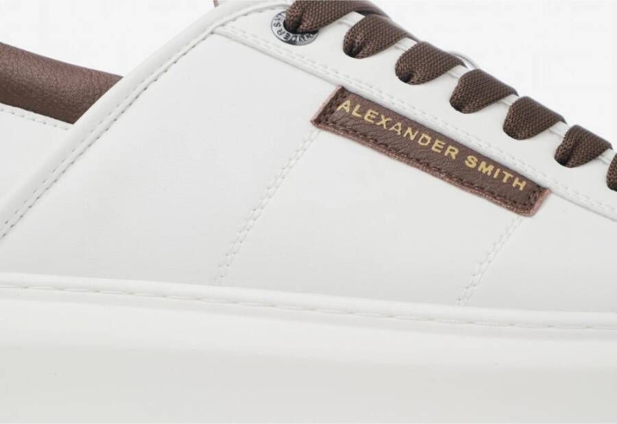 Alexander Smith Eco-Wembley Wit Bruin Sneakers Wit Heren