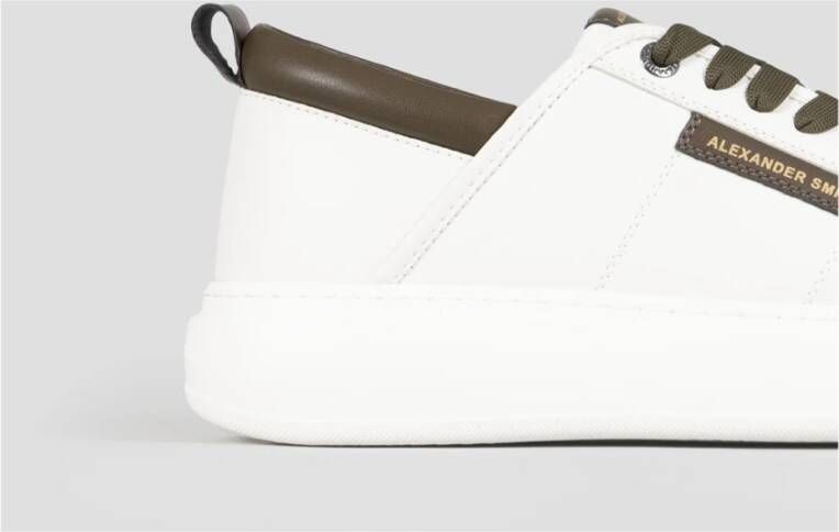 Alexander Smith Eco Wembley Witte Militaire Sneakers White Heren