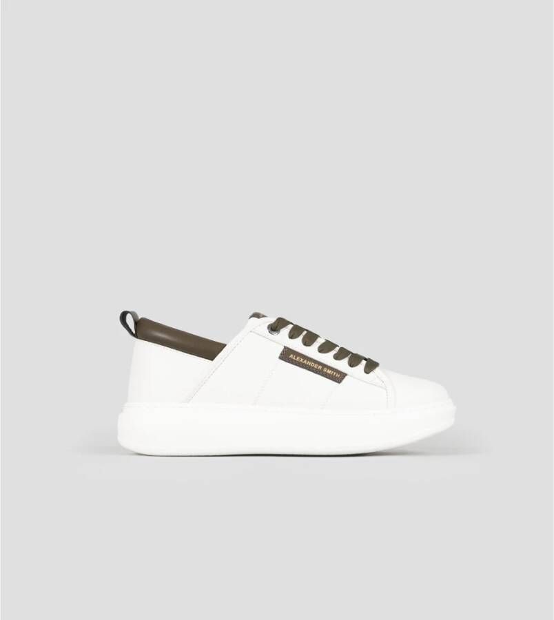 Alexander Smith Eco Wembley Witte Militaire Sneakers White Heren