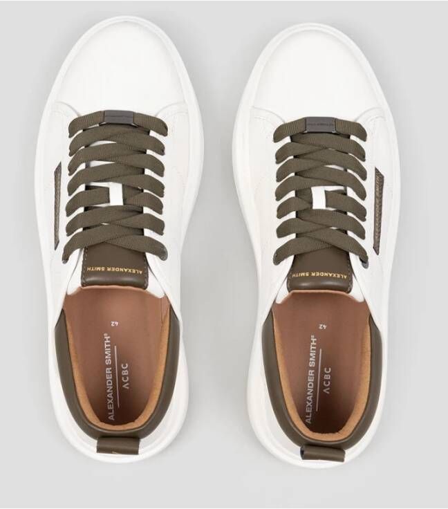 Alexander Smith Eco Wembley Witte Militaire Sneakers White Heren