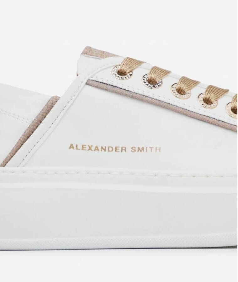 Alexander Smith Glitterige Lage Sneakers Wembley Wit White Dames