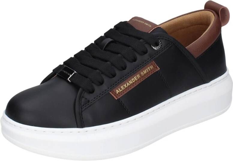 Alexander Smith Heren Synthetisch Leren Sneakers Black Heren