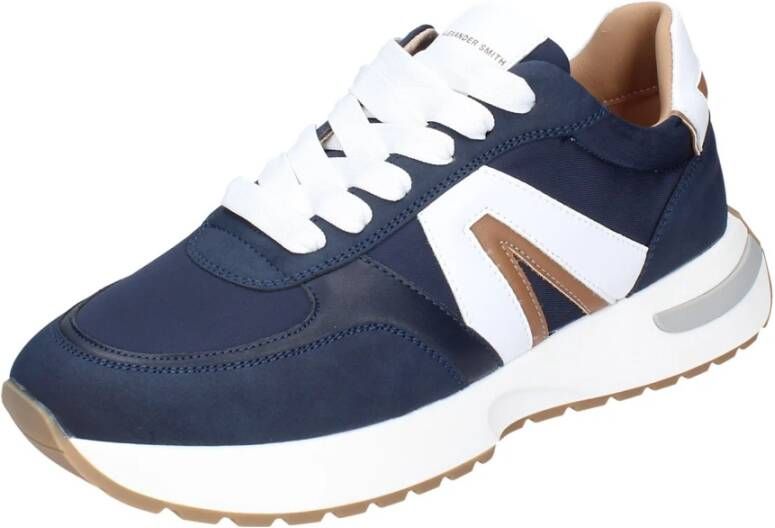 Alexander Smith Heren Textiel Sneakers Blue Heren