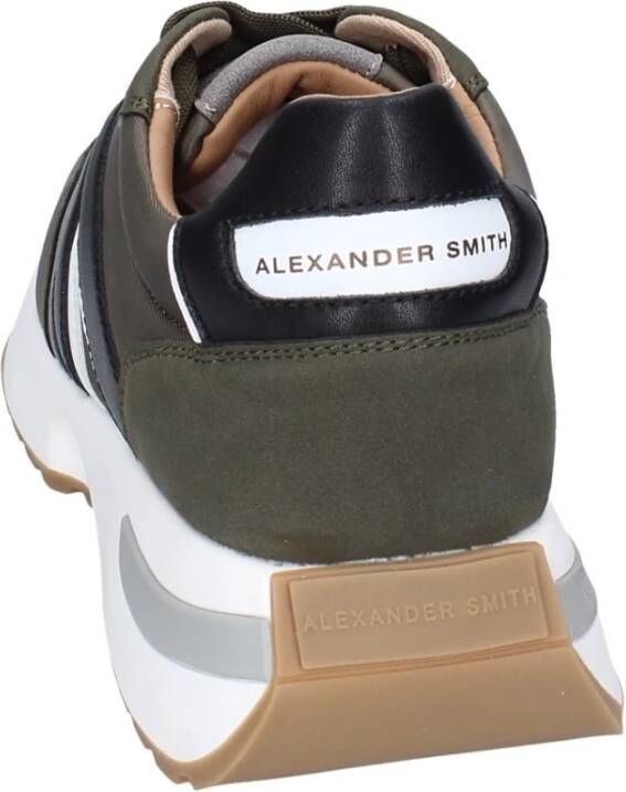 Alexander Smith Heren Textiel Sneakers Green Heren