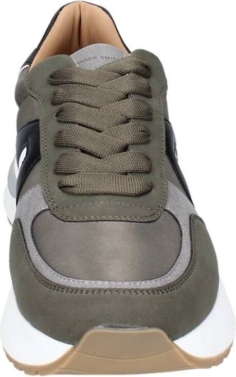 Alexander Smith Heren Textiel Sneakers Green Heren