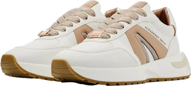 Alexander Smith Witte Nude Chunky Sneakers Multicolor Dames