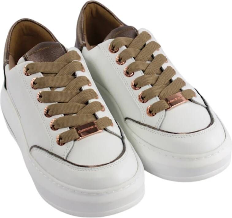 Alexander Smith Koper Donker Wit Sneakers White Dames