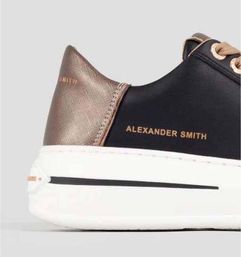 Alexander Smith Lancaster Gate Zwarte Leren Sneakers Black Dames