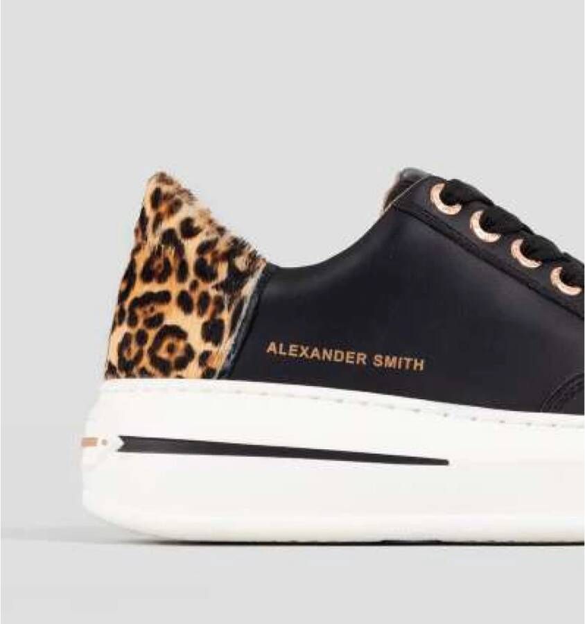 Alexander Smith Lancaster Gate Zwarte Leren Sneakers Black Dames