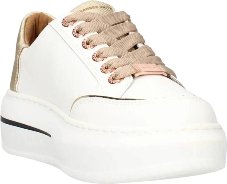 Alexander Smith Lancaster Platform Leren Sneakers White Dames